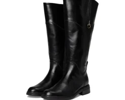 Naturalizer 27 Edit Oslo Extra Wide Calf Riding Boots Black Leather Hot