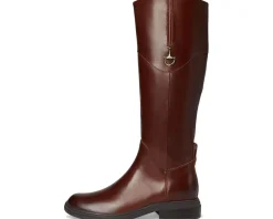 Naturalizer 27 Edit Oslo Narrow Calf Riding Boots Rich Cognac Brown Leather Online