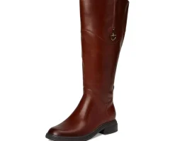 Naturalizer 27 Edit Oslo Wide Calf Riding Boots Rich Cognac Brown Leather Online
