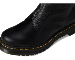 Dr. Martens 1460 Pascal Front Zip Leather Boots Black Sale