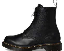Dr. Martens 1460 Pascal Front Zip Leather Boots Black Sale