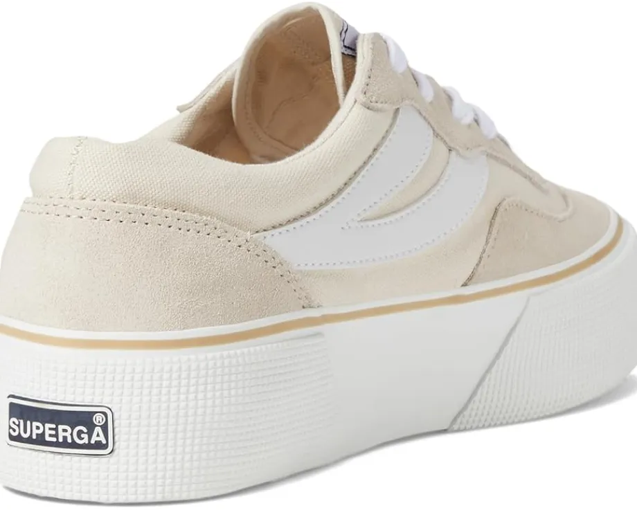 Superga 3041 Revolley Color-Block Platform Beige Light/Full White