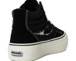 Superga 3141 Revolley Mid Ripped Swallow Tail Black/White Avorio Clearance