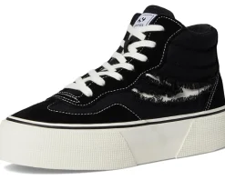 Superga 3141 Revolley Mid Ripped Swallow Tail Black/White Avorio Clearance