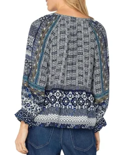 Women Liverpool Los Angeles 3/4 Sleeve Button Front Woven Blouse