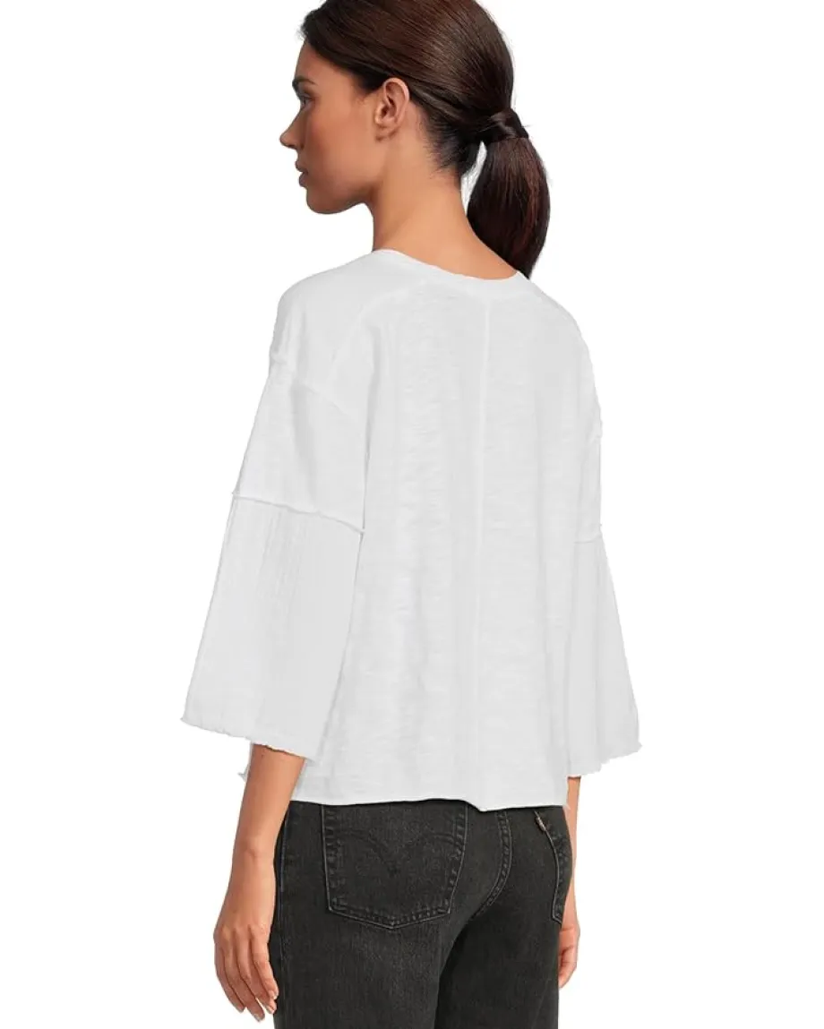 Women Mod-o-doc 3/4 Sleeve Mix Media Tee