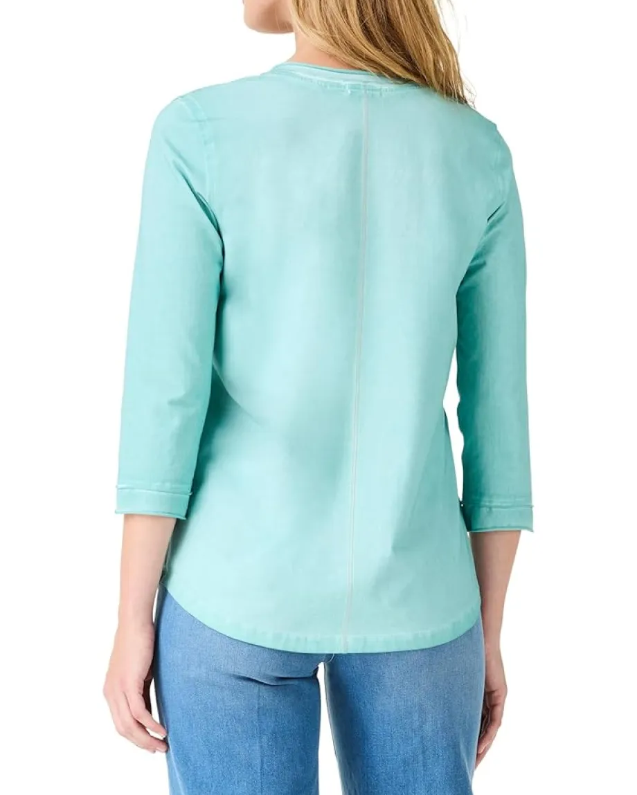 Women NIC+ZOE 3/4 Sleeve Roll V Tee