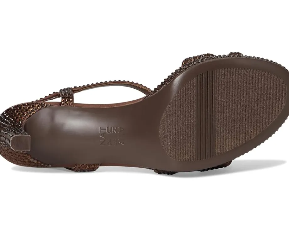 Naturalizer Abby Dress Sandals Chocolate Satin Outlet