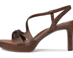 Naturalizer Abby Dress Sandals Chocolate Satin Outlet