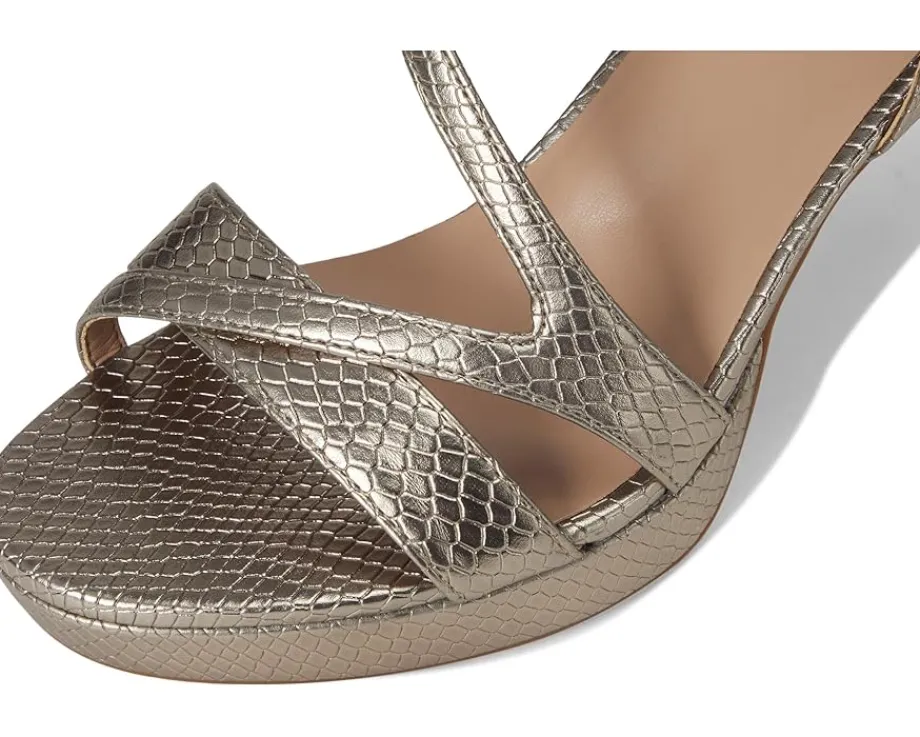 Naturalizer Abby Dress Sandals Pewter Snake New