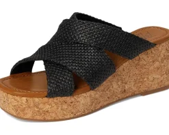 Blowfish Malibu Abi Black Faux Raffia Clearance