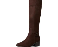 Dr. Scholl's Adeline Zip Tall Boots Dark Umber Brown New