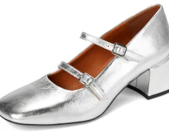Vagabond Shoemakers Adison Leather Mary Jane Pumps Silver Best