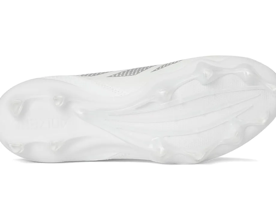 adidas adizero Impact Football Cleats White/Silver Metallic/White 1 New