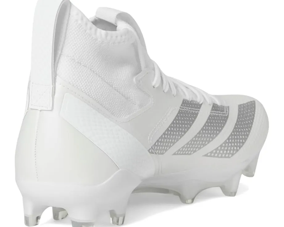adidas adizero Impact Football Cleats White/Silver Metallic/White 1 New
