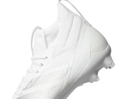 adidas adizero Impact Football Cleats White/Silver Metallic/White 1 New