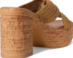 Seychelles Adorned Raffia Platform Slide Tan Hot