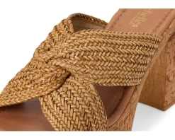 Seychelles Adorned Raffia Platform Slide Tan Hot