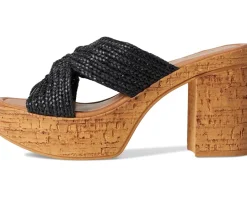 Women Seychelles Adorned Raffia Slide Sandal