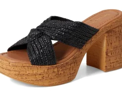 Women Seychelles Adorned Raffia Slide Sandal