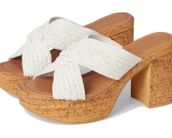 Women Seychelles Adorned Raffia Slide Sandal