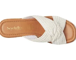 Women Seychelles Adorned Raffia Slide Sandal
