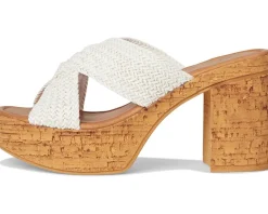Women Seychelles Adorned Raffia Slide Sandal