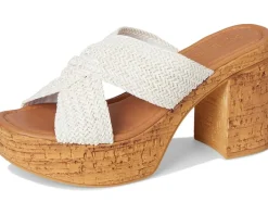 Women Seychelles Adorned Raffia Slide Sandal