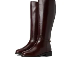 Vince Camuto Adria Ankle Link Wide Calf Knee High Riding Boot Rich Mahogany Hot