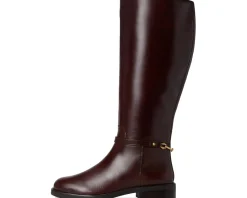Vince Camuto Adria Ankle Link Wide Calf Knee High Riding Boot Rich Mahogany Hot