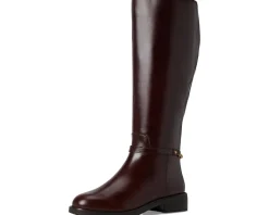 Vince Camuto Adria Ankle Link Wide Calf Knee High Riding Boot Rich Mahogany Hot