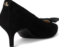 Women Lauren Ralph Lauren Adrienne Bow-Trim Suede Pumps