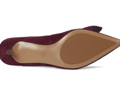 Lauren Ralph Lauren Adrienne Bow-Trim Suede Pumps Dark Garnet Discount