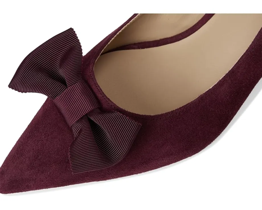 Lauren Ralph Lauren Adrienne Bow-Trim Suede Pumps Dark Garnet Discount