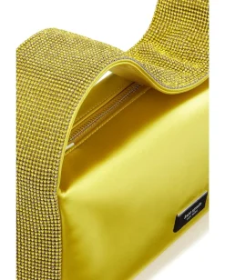 Kate Spade New York Afterparty Satin and Crystal Embellished Shoulder Bag Chartreuse Multi Online