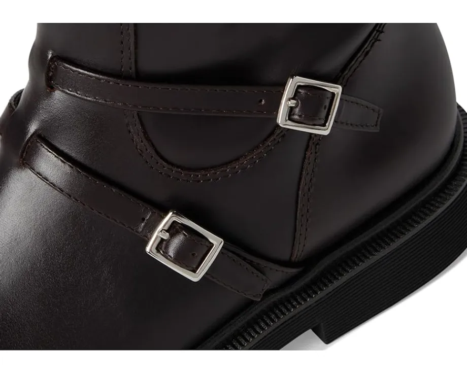 Franco Sarto Ainsley High Shaft Boots Dark Hickory Brown Leather Outlet