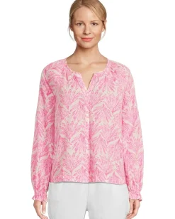 Lilly Pulitzer Aldina Top Pink Bliss Shady Babe