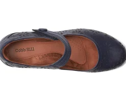 Cobb Hill Alesia Navy Leather New