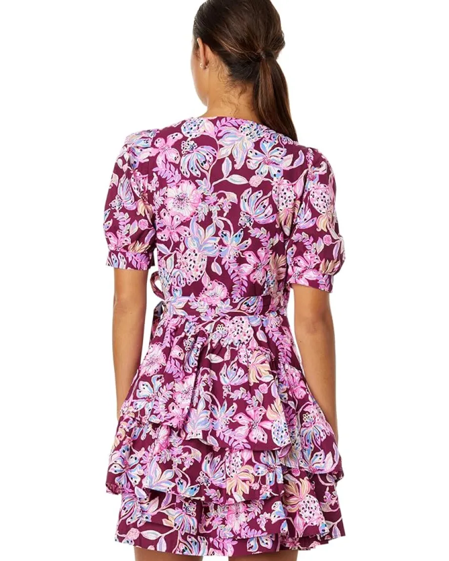 Lilly Pulitzer Alexandria Elbow Sleeve C Amarena Cherry Tropical with A Twist Hot