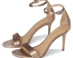 Lauren Ralph Lauren Allie Pave-Buckle Satin Sandals Taupe Brown Online