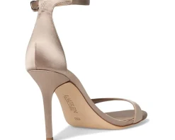 Lauren Ralph Lauren Allie Pave-Buckle Satin Sandals Taupe Brown Online