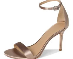 Lauren Ralph Lauren Allie Pave-Buckle Satin Sandals Taupe Brown Online