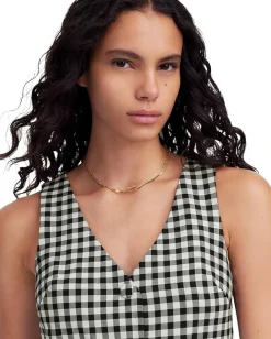 Madewell Angie Dress - Gingham True Black Hot