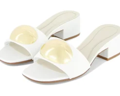 Franco Sarto A-nika Slide Sandals Bright White Clearance