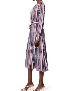 NIC+ZOE Animal Stripe Loren Dress Indigo Multi Online