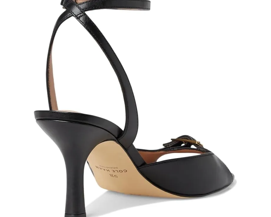 Cole Haan Annalise Buckle Sandals Black Leather
