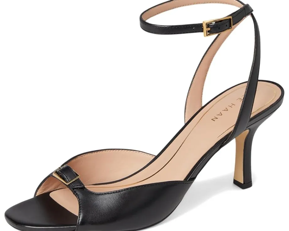 Cole Haan Annalise Buckle Sandals Black Leather