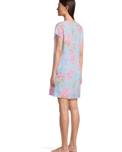 Lilly Pulitzer Ansella Tunic Dress Multi Royal Coral Sale