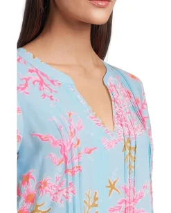 Lilly Pulitzer Ansella Tunic Dress Multi Royal Coral Sale