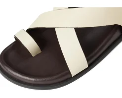 Free People Anya Criss-cross Footbed Sandals Ecru Sale